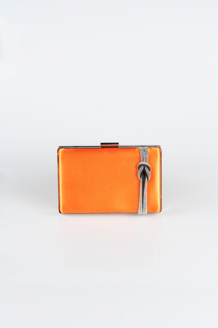 Orange Saten Abiye Kutu Çanta VT9275