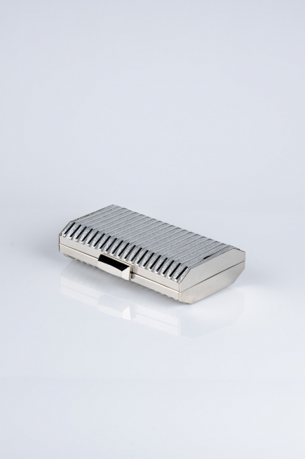 Gümüş Metal Kutu Abiye Çanta V645