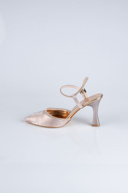 Rose Lazer Kesim Stiletto Abiye Ayakkabı MJ5150