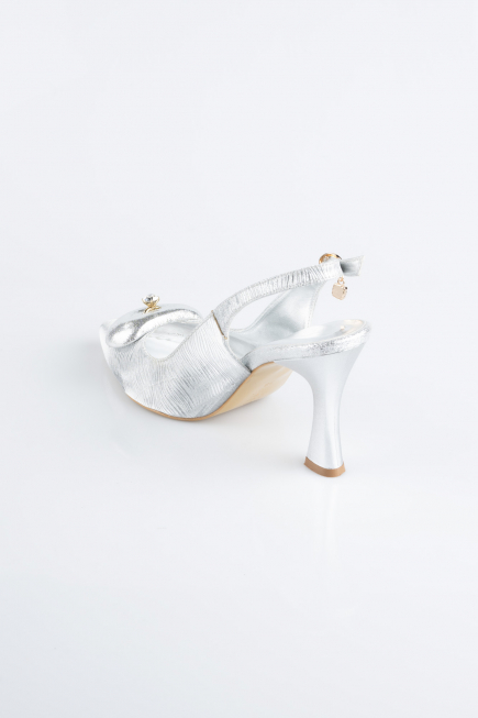 Gümüş Lazer Kesim Stiletto MJL5164