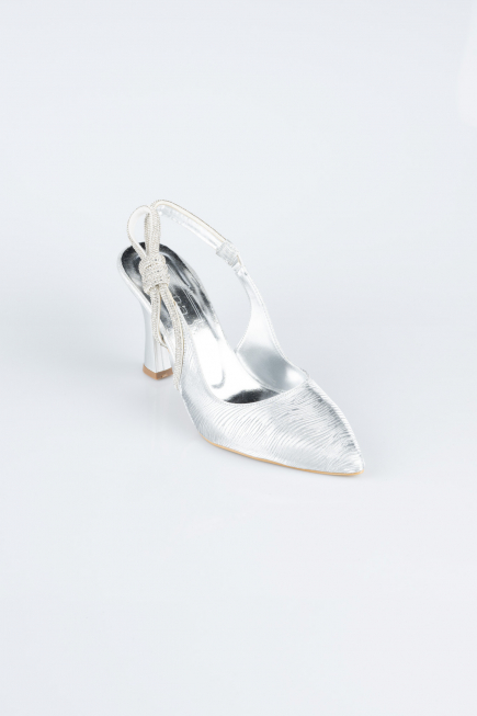Gümüş Lazer Kesim Stiletto MJ4102
