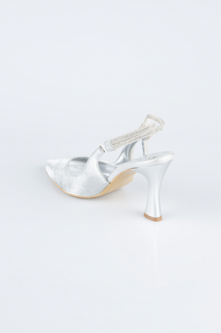Gümüş Lazer Kesim Stiletto MJ4102