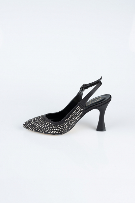 Siyah Taşlı Stiletto MJ4103