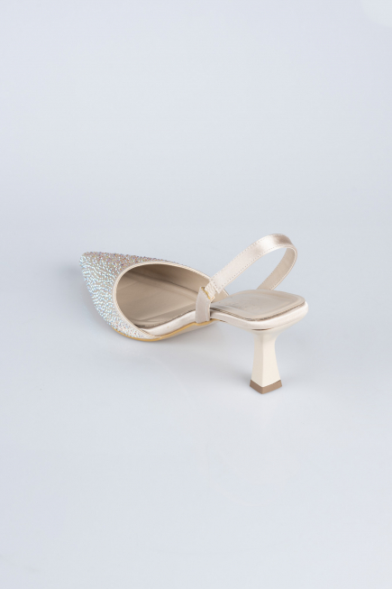 Bej Taşlı Stiletto AB1127