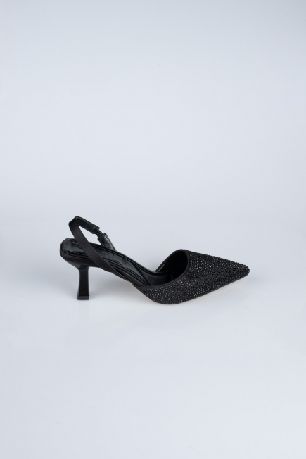 Siyah Taşlı Stiletto AB1127