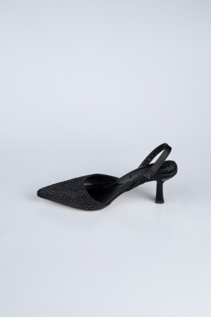 Siyah Taşlı Stiletto AB1127