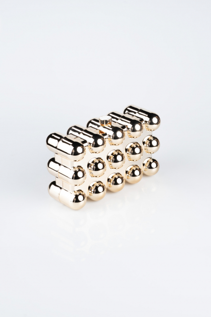 Gold Metal Abiye Çanta SH843