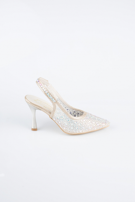 Gold Taşlı Stiletto MJ9002