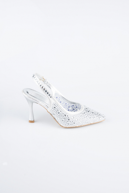 Gümüş Taşlı Stiletto MJ9002