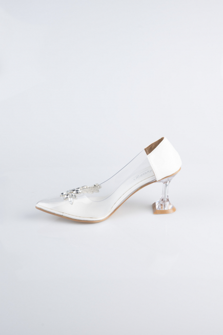 Beyaz Rugan Stiletto ABR1055