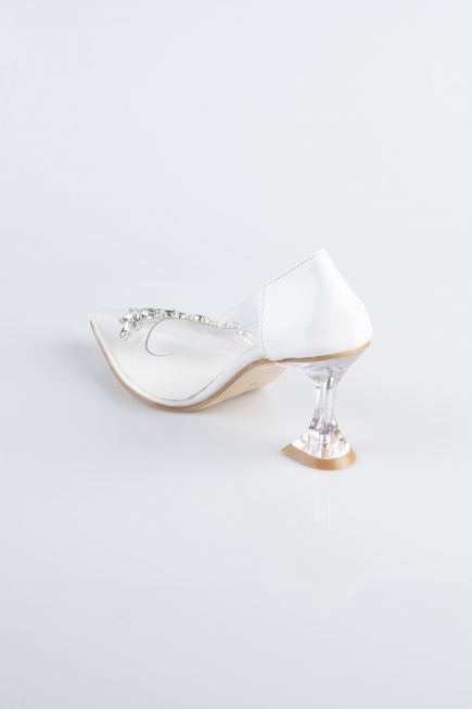 Beyaz Rugan Stiletto ABR1055