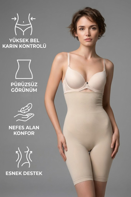 Ten Bel ve Karın Toparlayıcı Korse EM2074