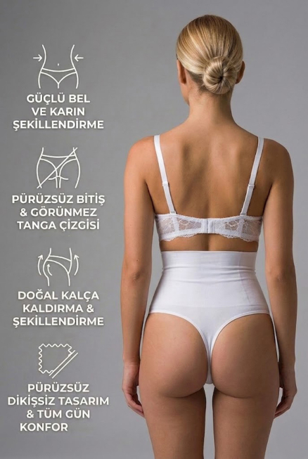 Beyaz Bel Ve Karın Toparlayıcı Korse EM2020
