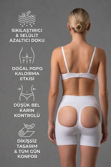 Beyaz Bel ve Karın Toparlayıcı Korse EM2034