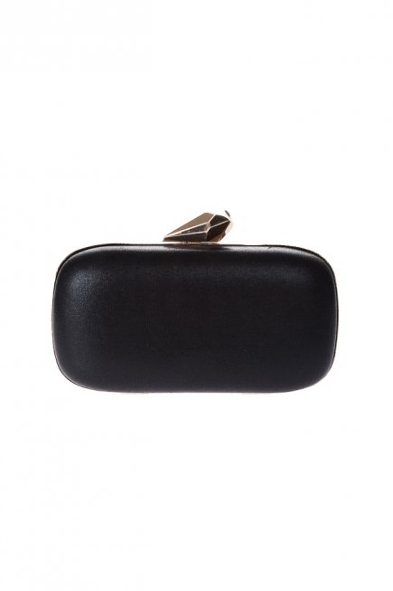 Siyah Saten Clutch Çanta V264