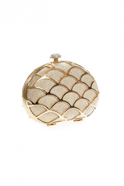 Altın Clutch Çanta V973